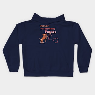 Surrounded by Puppies Kids Hoodie